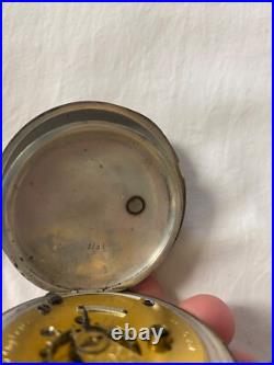 Elgin Nat'l Pocket Watch Co 1800s + Key Silver Coin Case
