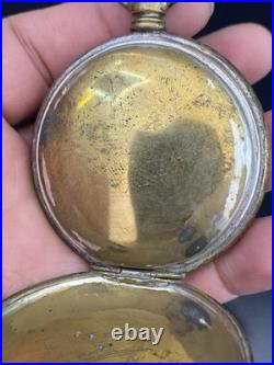 Elgin Natl. Watch Company 51mm Case Manual Wind White Dial Pocket Watch -REPAIR