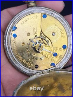 Elgin Natl. Watch Company 51mm Case Manual Wind White Dial Pocket Watch -REPAIR