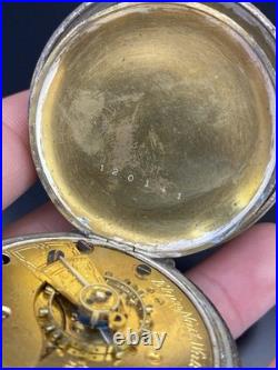 Elgin Natl. Watch Company 51mm Case Manual Wind White Dial Pocket Watch -REPAIR