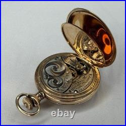 Elgin Philadelphia Watch Case Co. Pocket Watch Gold Color Flower Case Design