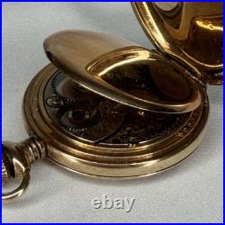 Elgin Philadelphia Watch Case Co. Pocket Watch Gold Color Flower Case Design
