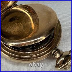 Elgin Philadelphia Watch Case Co. Pocket Watch Gold Color Flower Case Design