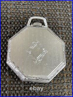 Elgin Pocket Watch 12s 15j Octagon Star W. C. Co Emperor Quality Silver Tone Case