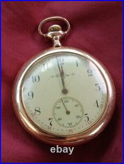 Elgin Pocket Watch 14K RGP 25 Years Guarantee case Made USA? Runs