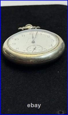 Elgin Pocket Watch 17 Jewels Antique 1911 Silver Case Illinois
