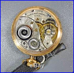 Elgin Pocket Watch 17j Size 12 Runs Gold Filled 20 Year Case