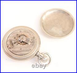 Elgin Pocket Watch 18 Size 17 Jewel in Silverode Philadelphia Case DF420