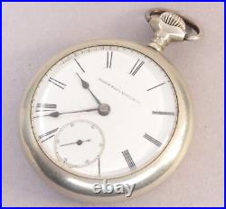 Elgin Pocket Watch 18 Size 21 Jewel RR in Silverode Philadelphia Case DF475