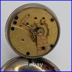 Elgin Pocket Watch 18s 11J Grade 74 Model 5 (1889) Runs Nickel Elgin Case