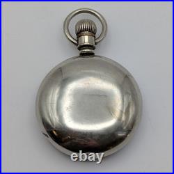 Elgin Pocket Watch 18s 11J Grade 74 Model 5 (1889) Runs Nickel Elgin Case