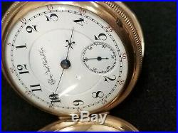 Elgin Pocket Watch B. W. Raymond Lever Set Dueber Case 14k Gold Special 1890 18