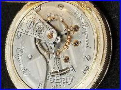 Elgin Pocket Watch B. W. Raymond Lever Set Dueber Case 14k Gold Special 1890 18
