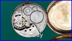Elgin Pocket Watch Gold Filled 14K Mens 16s Model 7 Swing Case 1912 Antique