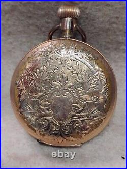 Elgin Pocket Watch Gold Filled Hunter Case Runs