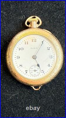 Elgin Pocket Watch Gold Filled Star Case 20Y Running Vintage