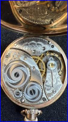 Elgin Pocket Watch Gold Filled Star Case 20Y Running Vintage