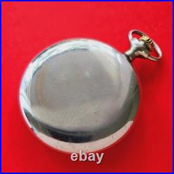 Elgin Pocket Watch Mechanical White Porcelain Dial Vintage Screwdown Case