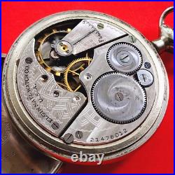 Elgin Pocket Watch Mechanical White Porcelain Dial Vintage Screwdown Case