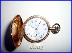 Elgin Pocket Watch Solid 10K 15J Ornate Hunter Case Antique1903 Working