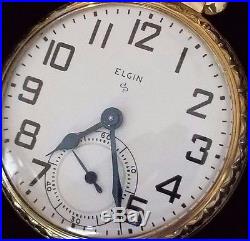 Elgin RR Grade 572 19J 16s, 6 Adj. OF, Pocket Watch, Nice RR GF Case, Ca. 1953