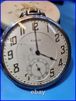 Elgin Size 12 Pocket Watch 15j Serviced With Hand Cleaned Case