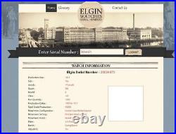 Elgin Size 16 Antique Grade 381 Model 6 Hunting Case Working Pocket Watch 1917