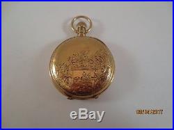 Elgin Vintage Antique 10k Solid Gold Hunter Case Lever Set Pocket Watch