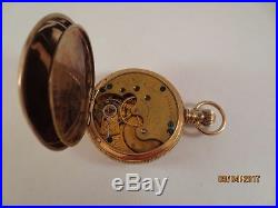Elgin Vintage Antique 10k Solid Gold Hunter Case Lever Set Pocket Watch
