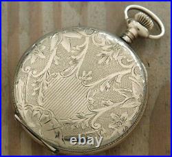 Elgin pocket watch 12s hunter gold filled case fancy dial runs great d280