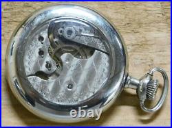 Elgin pocket watch 16s runs great + display case made 1889 lot d242