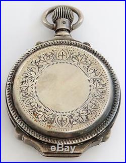 Elgin pocket watch in coin silver full box hinge case, lever-set rf25972