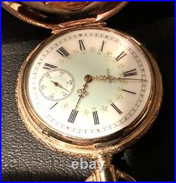 Elgin s16 Gold filled Hunter case Pocket Watch, circa 1918, 53mm, exl. Condition