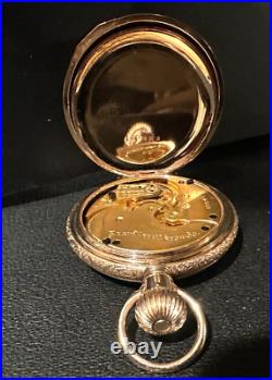 Elgin s16 Gold filled Hunter case Pocket Watch, circa 1918, 53mm, exl. Condition