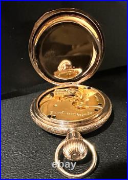 Elgin s16 Gold filled Hunter case Pocket Watch, circa 1918, 53mm, exl. Condition