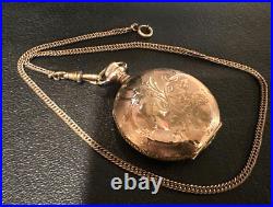 Elgin s6 Gold filled Hunter case Pocket Watch, 1909, 42mm, 15in chain, exl. Cond