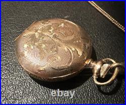 Elgin s6 Gold filled Hunter case Pocket Watch, 1909, 42mm, 15in chain, exl. Cond