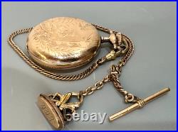 Elgin size16 Hunter Case gold filled Pocket Watch, 1907 exl. Cond. With chain