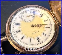 Elgin size16 Hunter Case gold filled Pocket Watch, 1907 exl. Cond. With chain