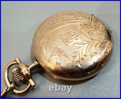 Elgin size16 Hunter Case gold filled Pocket Watch, 1907 exl. Cond. With chain
