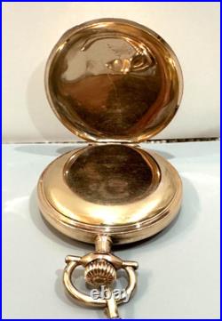 Elgin size16 Hunter Case gold filled Pocket Watch, 1907 exl. Cond. With chain