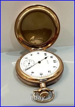 Elgin size 16 gold filled Hunter case pocket Watch, circa 1922