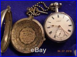 English Pair Case Pocket Watch Sterling Silver