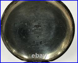 English Pocket Watch J W Benson London Swiss Made 935 Silver Hunter Case Works