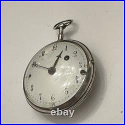 English packet watch fusee movement Silver Case Chain Driven