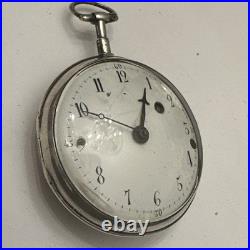 English packet watch fusee movement Silver Case Chain Driven