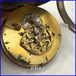 English packet watch fusee movement Silver Case Chain Driven