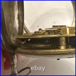 English packet watch fusee movement Silver Case Chain Driven