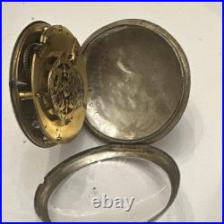 English packet watch fusee movement Silver Case Chain Driven