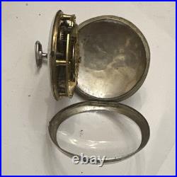 English packet watch fusee movement Silver Case Chain Driven